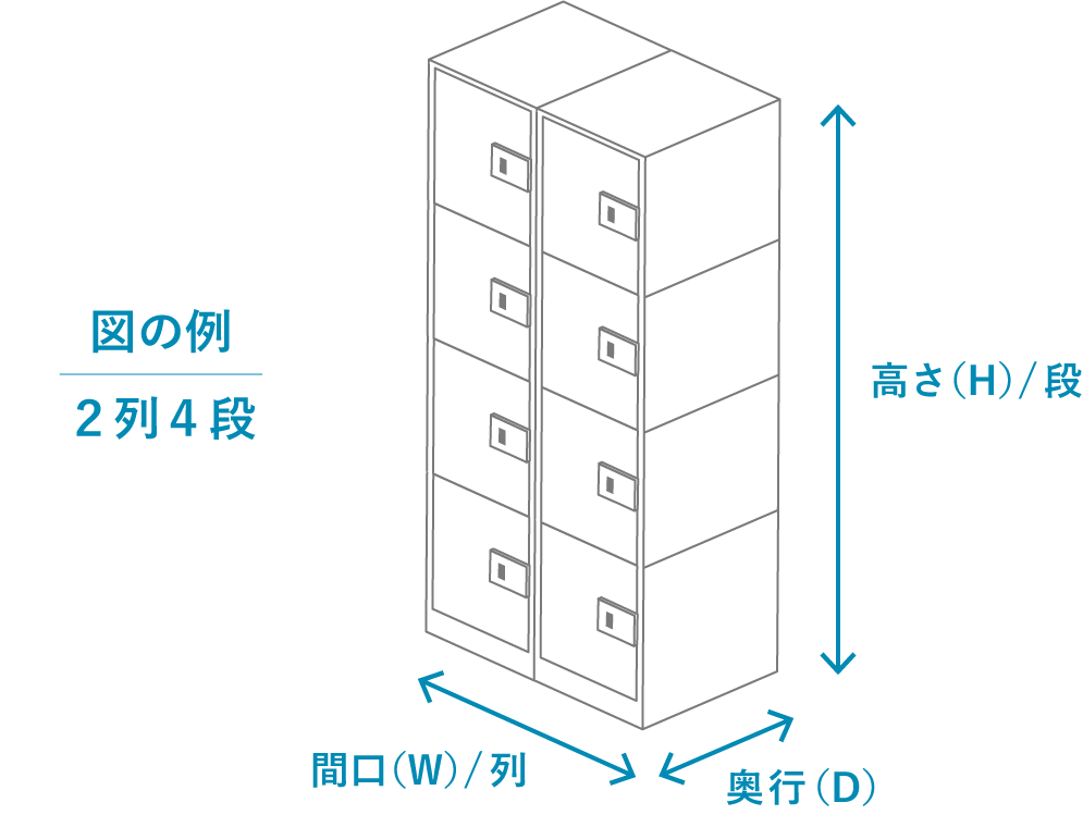 製品サイズ一覧 – コインロッカーの販売・中古・修理の株式会社CLS